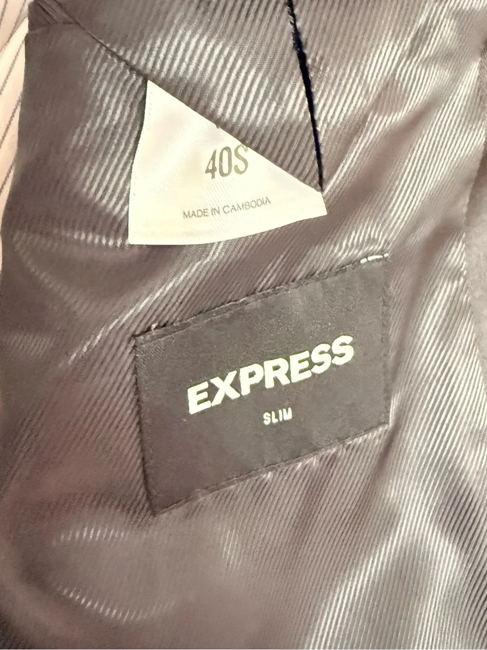 Express Men's Black Diamond-Pattern Satin Shawl Lapel Blazer